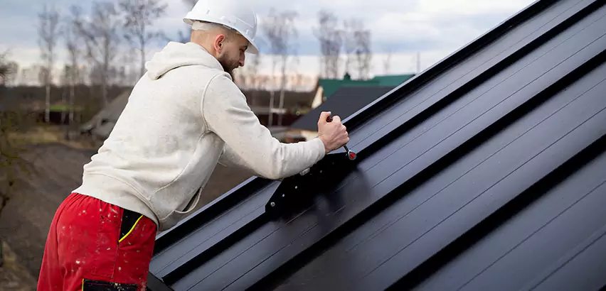 Tin Roof Ridge Cap Installation in Lombard